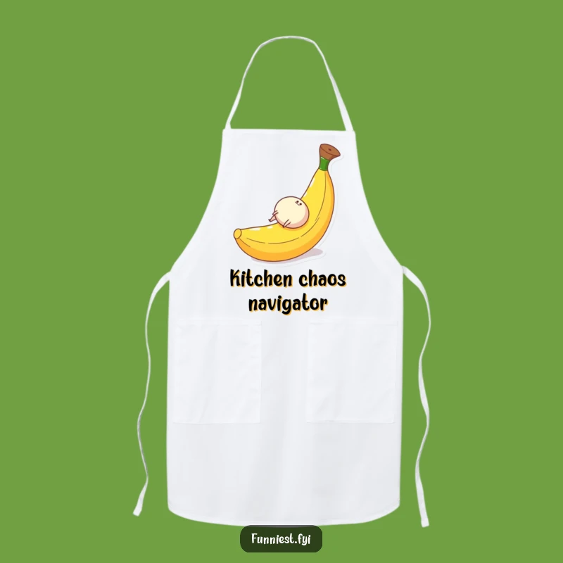 Funny Banana Peel Apron: Rolling Cook's Delight - Hilarious Kitchen Gift!