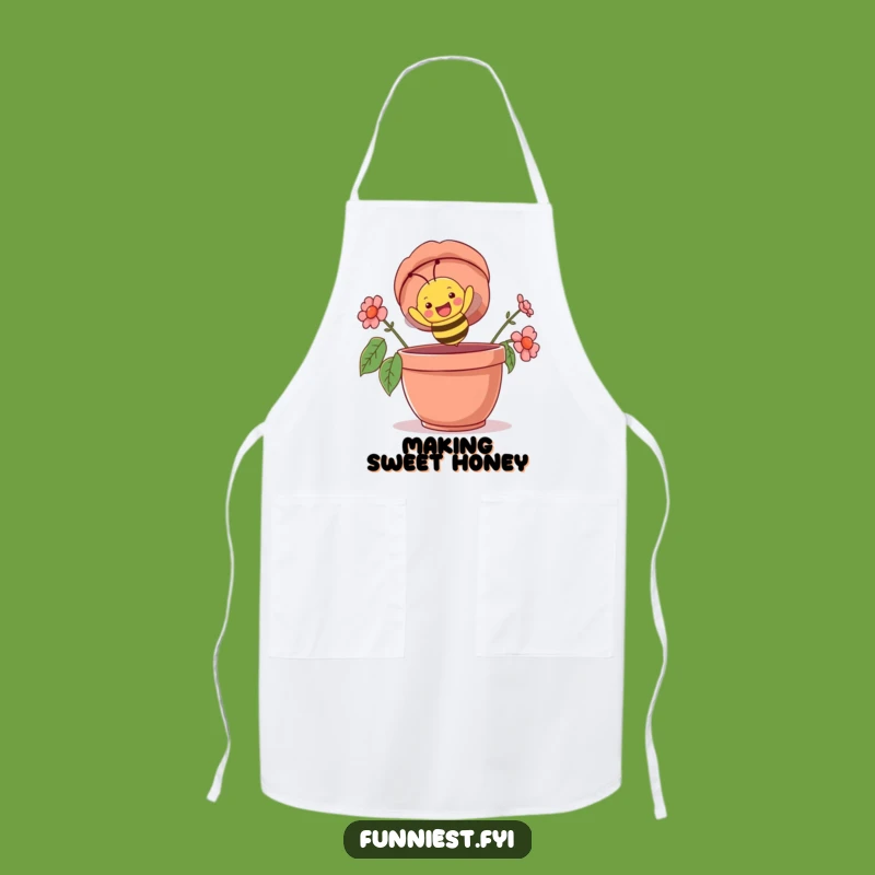 Funny Bee Gardener Apron, A Humorous Kitchen Accessory for Happy Cooks