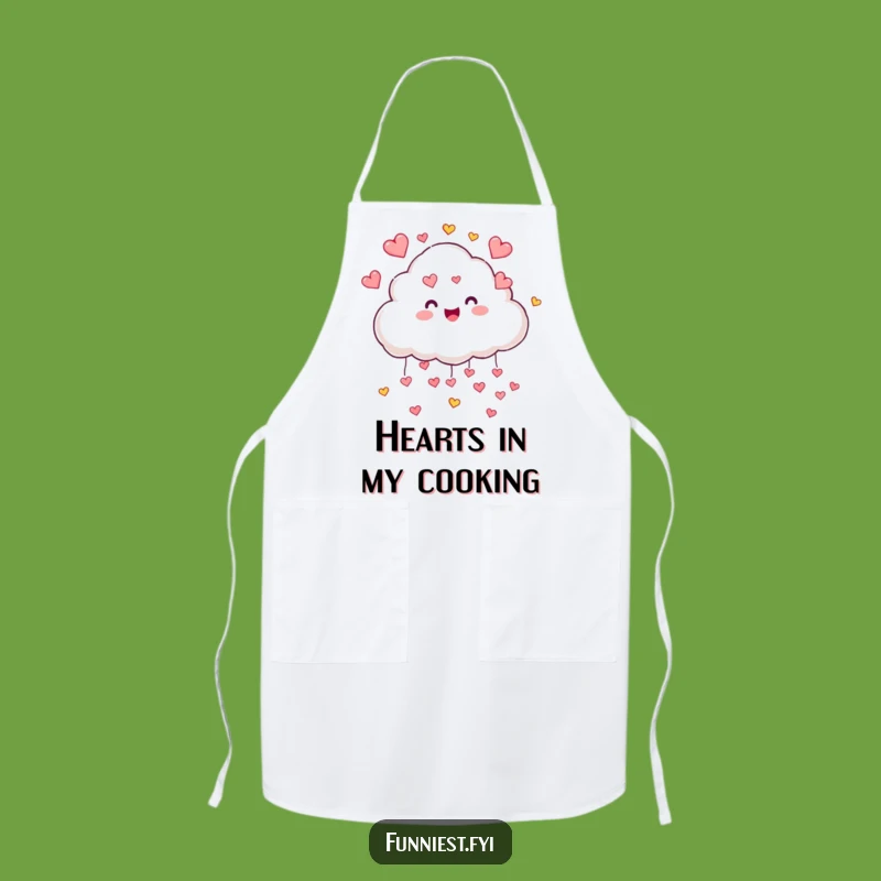 Funny Cloud Hearts Apron - Kitchen Fun with Loving Weather Design