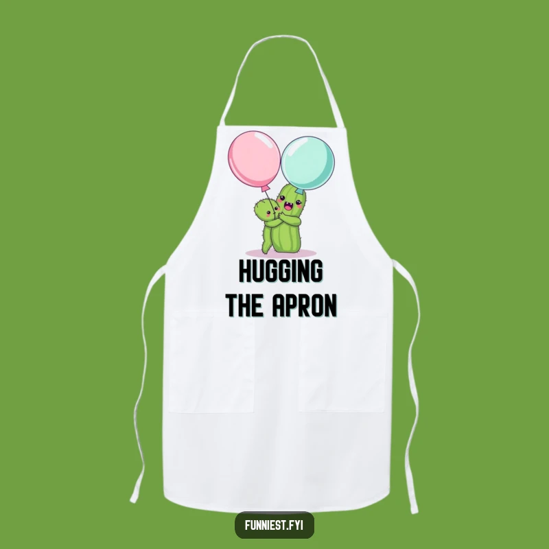Funny Cactus Hugging Balloon Apron - Chef's Hilarious Prickly Kitchen Gift