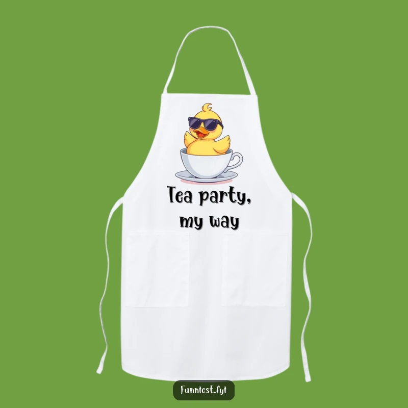 Funny Rubber Duck Upside Down Apron - Hilarious Kitchen Fun Gift Idea