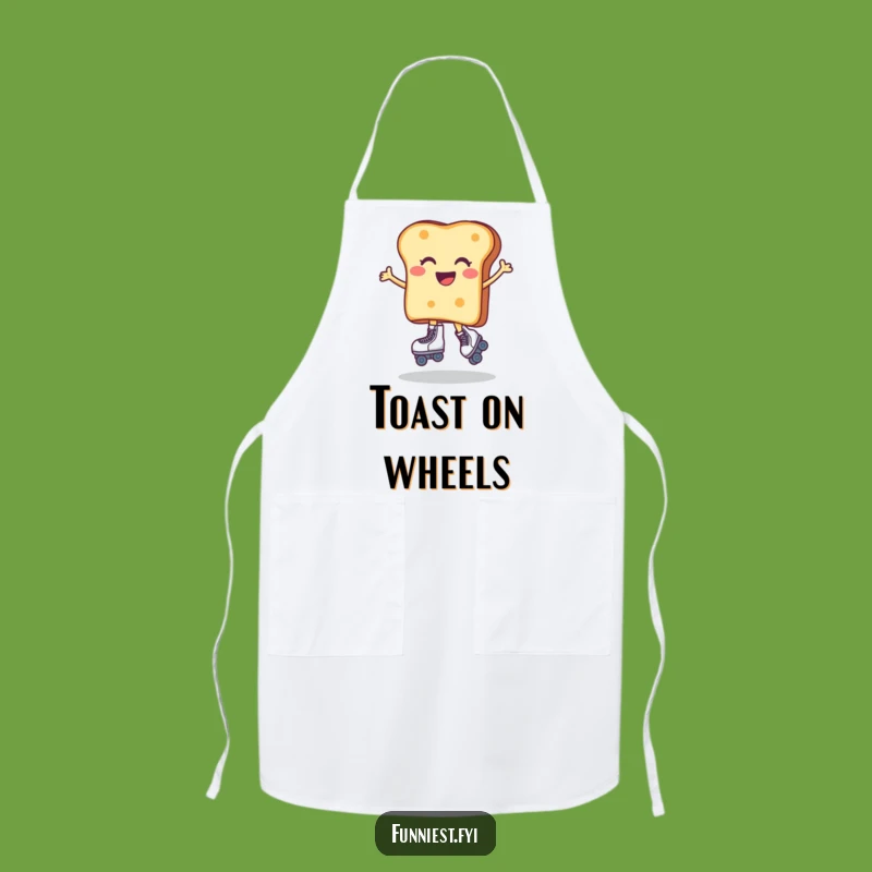 Funny Toast Roller Skater Apron: Cook Up Laughs in the Kitchen