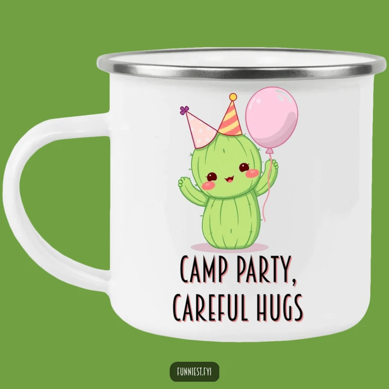 Funny Cactus Party Camping Mug - Outdoor Adventure & Celebratory Humor