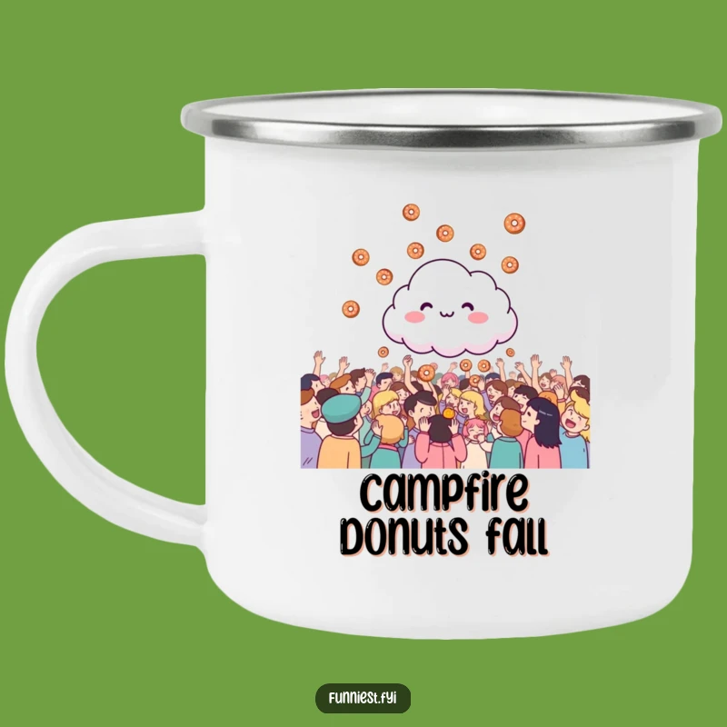 Funny Donut Cloud Camping Mug: Sweet Adventures, Ideal Funny Gift