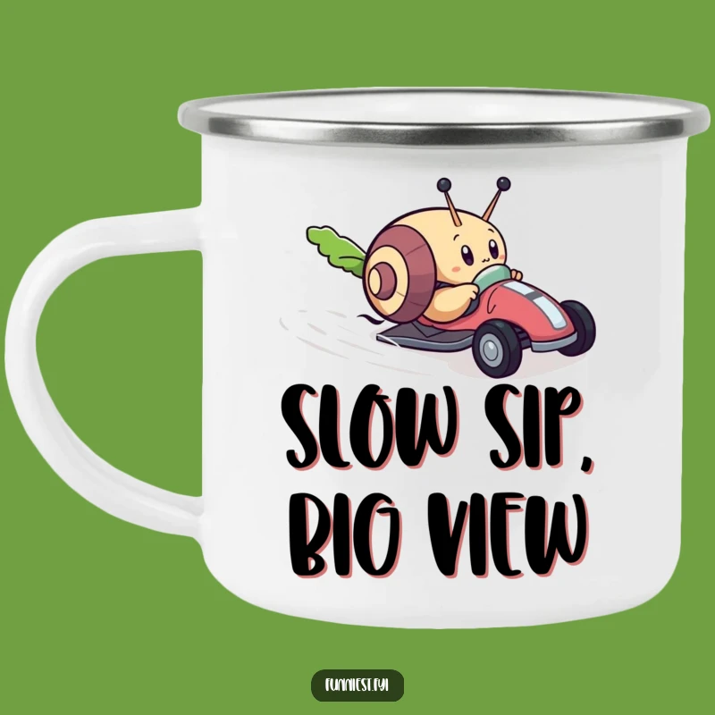 Funny Snail Campfire Mug, A Hilarious Outdoor Companion for Determined Adventurers