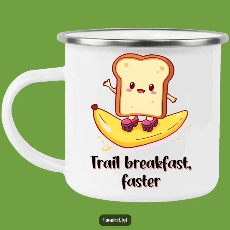 Funny Toast Skates Camping Mug - Outdoor Adventure & Breakfast Humor