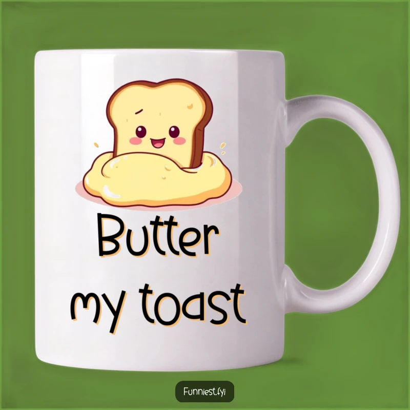Funny Toast Butter Dive Mug - Hilarious Breakfast Gift for Carb Lovers