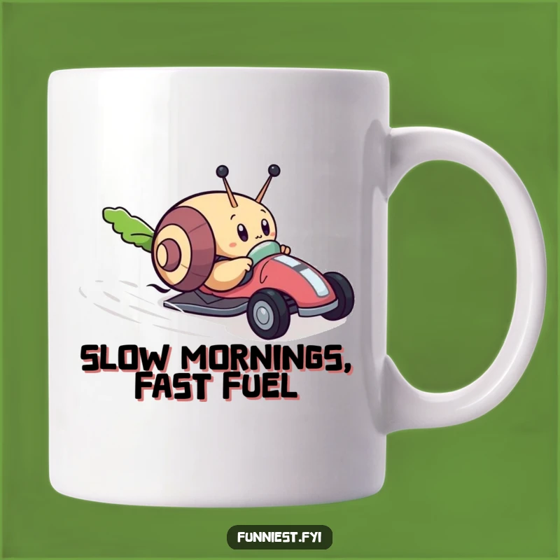 Funny Snail Race Mug, A Hilarious Gift for Slow & Steady Speedsters