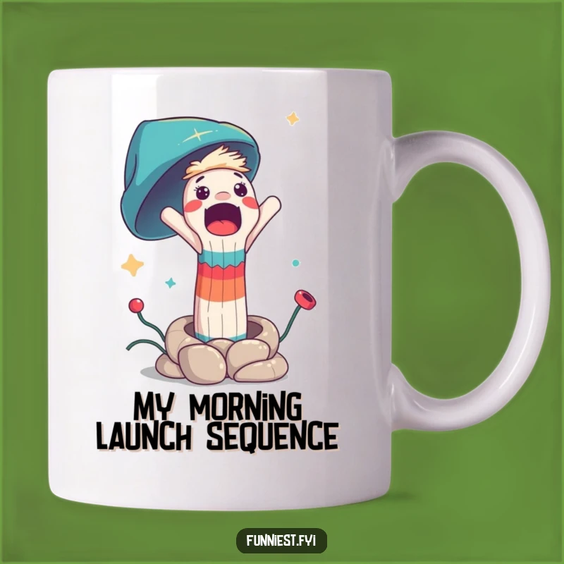 Funny Surprised Sock Puppet Spring Launch Mug: The Perfect Humorous Gift!