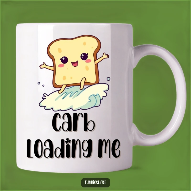 Funny Toast Surfing Butter Mug - Hilarious Breakfast Wave Gift Idea