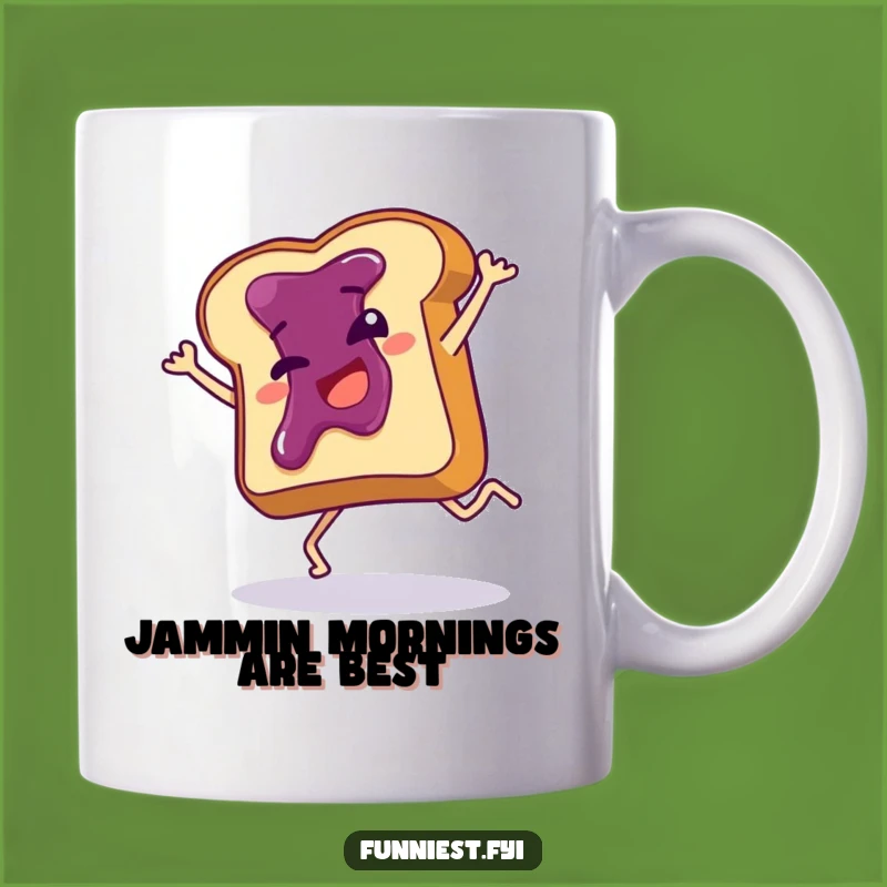 Funny Toast Cartwheel Mug: A Giggling Jammy Slice for Your Perfect Funny Gift