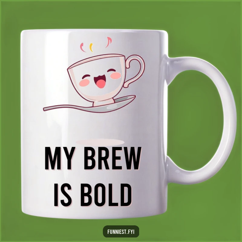 Funny Singing Teacup Spoon Mug - Whimsical Kitchen Humor Gift