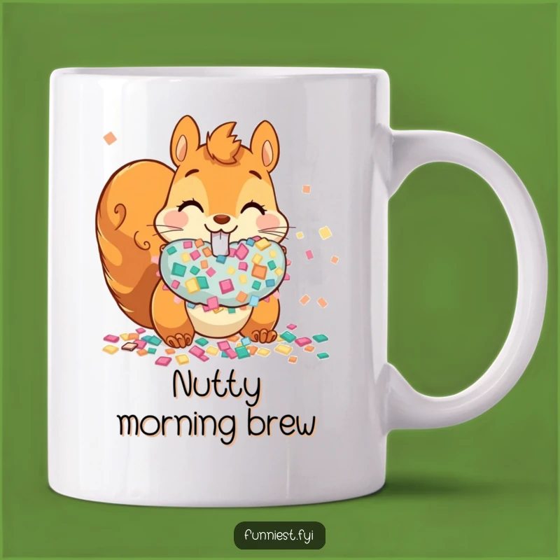Funny Squirrel Confetti Mug: A Hilarious Gift for Party Animals and Hoarders