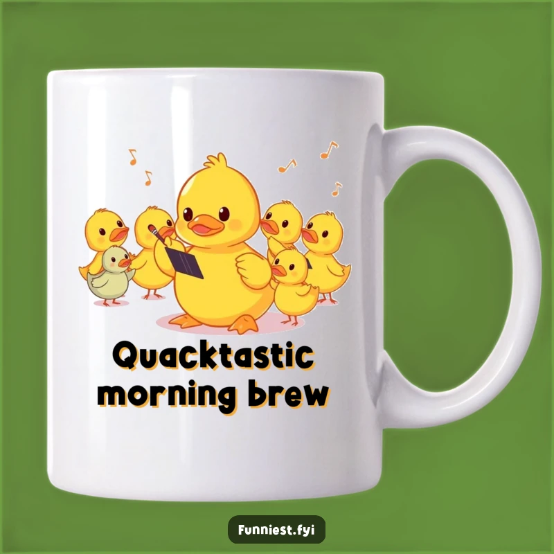 Funny Shy Duck Conductor Mug: A Hilarious Gift for Music Lovers and Duck Fans