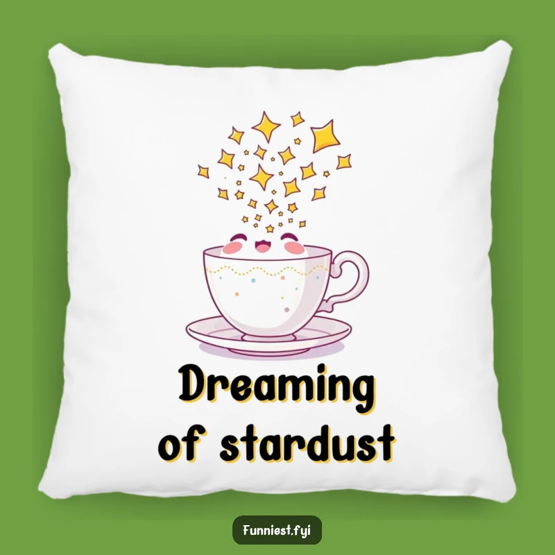 Cozy Funny Teacup Star Pillow, Decorative Accent and Funny Gift