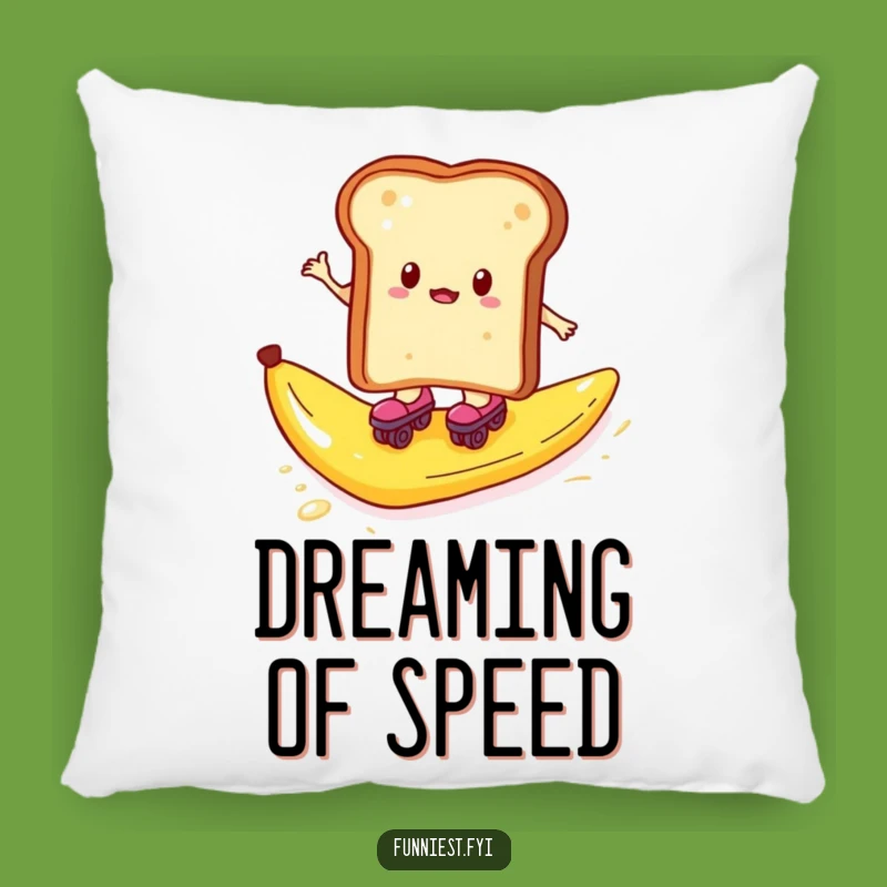 Funny Toast Skates Pillow - Cozy & Hilarious Home Accent