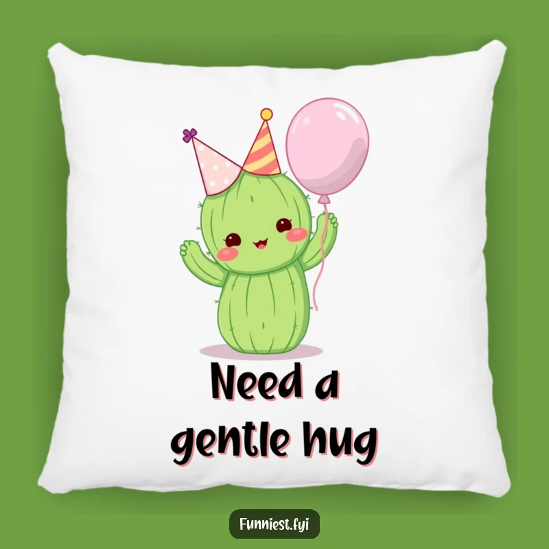 Funny Cactus Balloon Hug Pillow - Cozy & Hilarious Home Accent