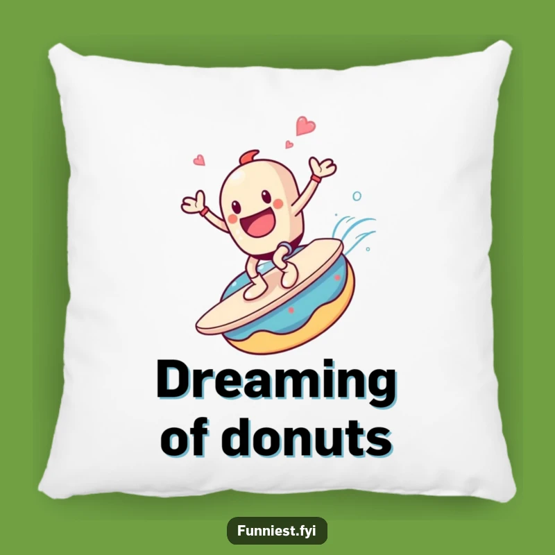 Funny Coffee Donut Dream Pillow - Comfy & Joyful Accent