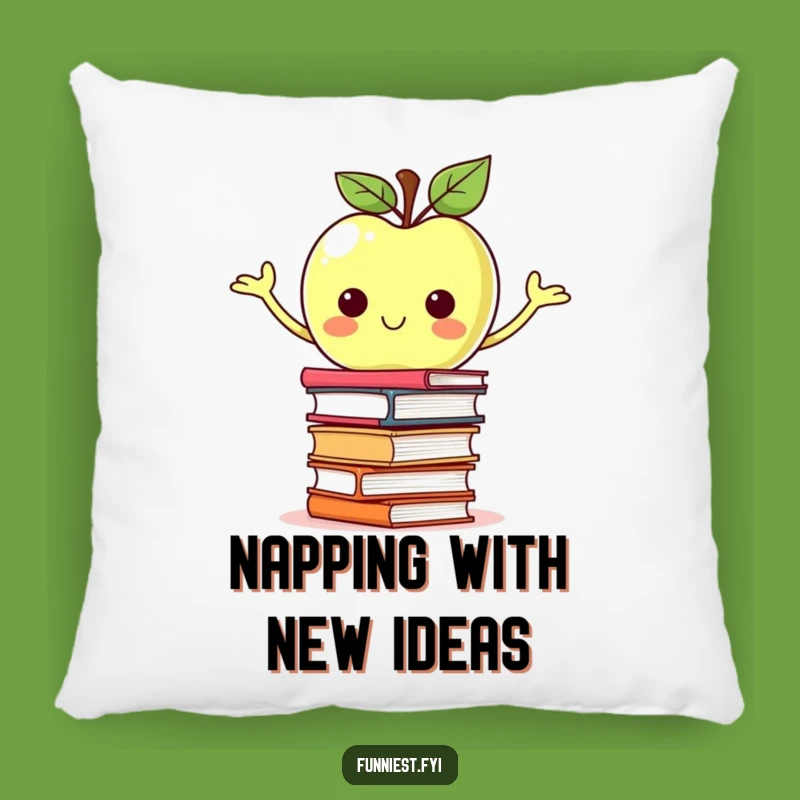 Funny Apple Books Pillow: Cozy Up with Hilarious Academic Comfort