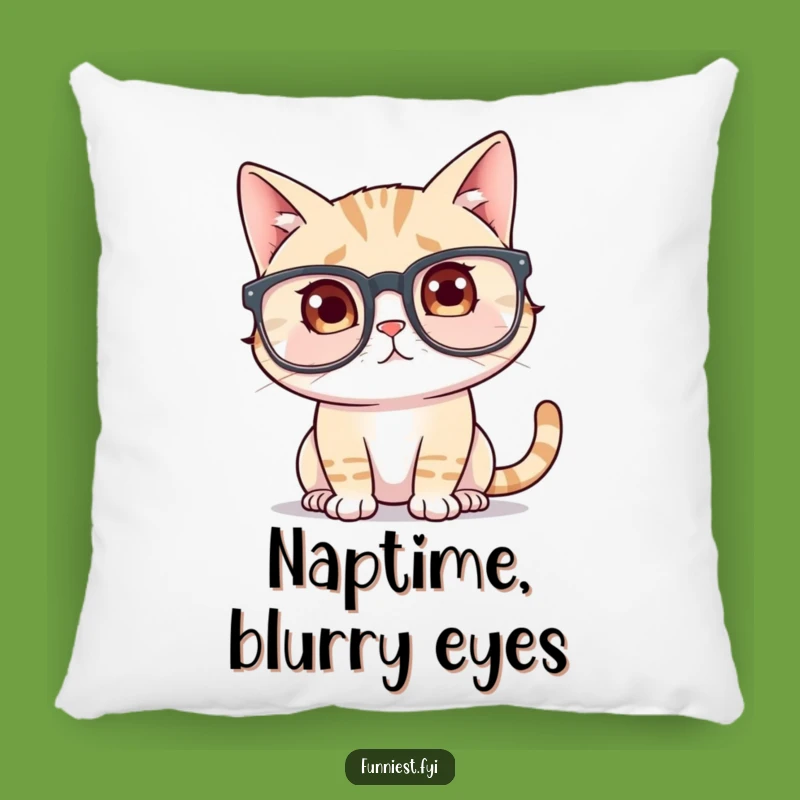 Funny Cat Glasses Pillow: Cozy Confusion, Adorable Funny Gift