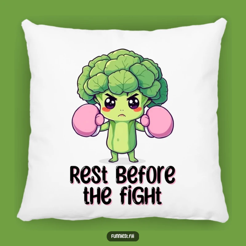 Funny Broccoli Boxer Pillow: Cozy Up with Veggie Strength