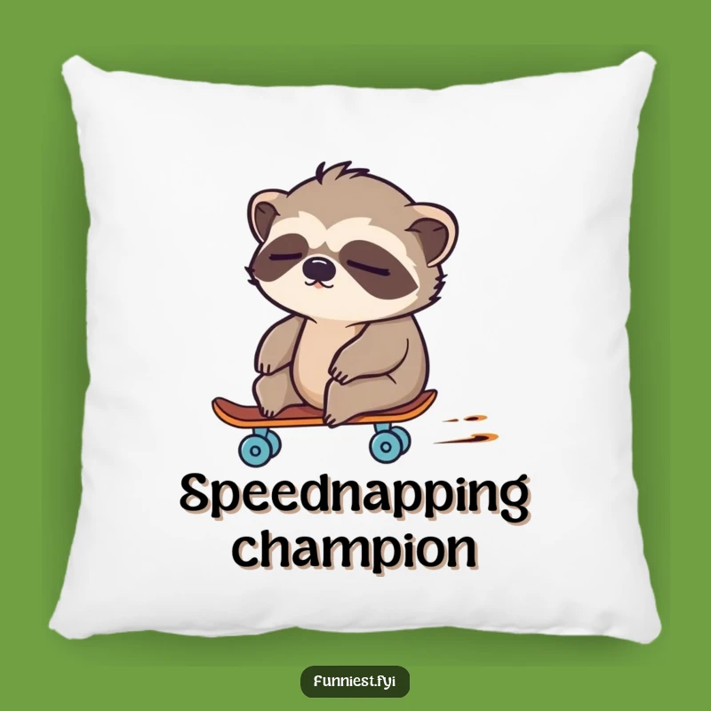 Funny Sloth Skateboard Pillow: Cozy & Hilarious Cushion for Surprising Comfort