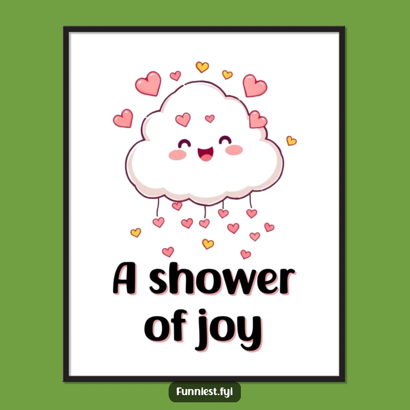 Funny Cloud Hearts Digital Art - Instant Joyful Love Decor