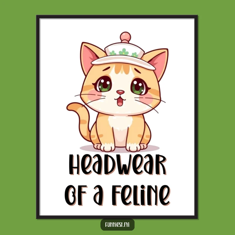 Funny Cat Teacup Digital Art - Surprised Feline Wall Decor