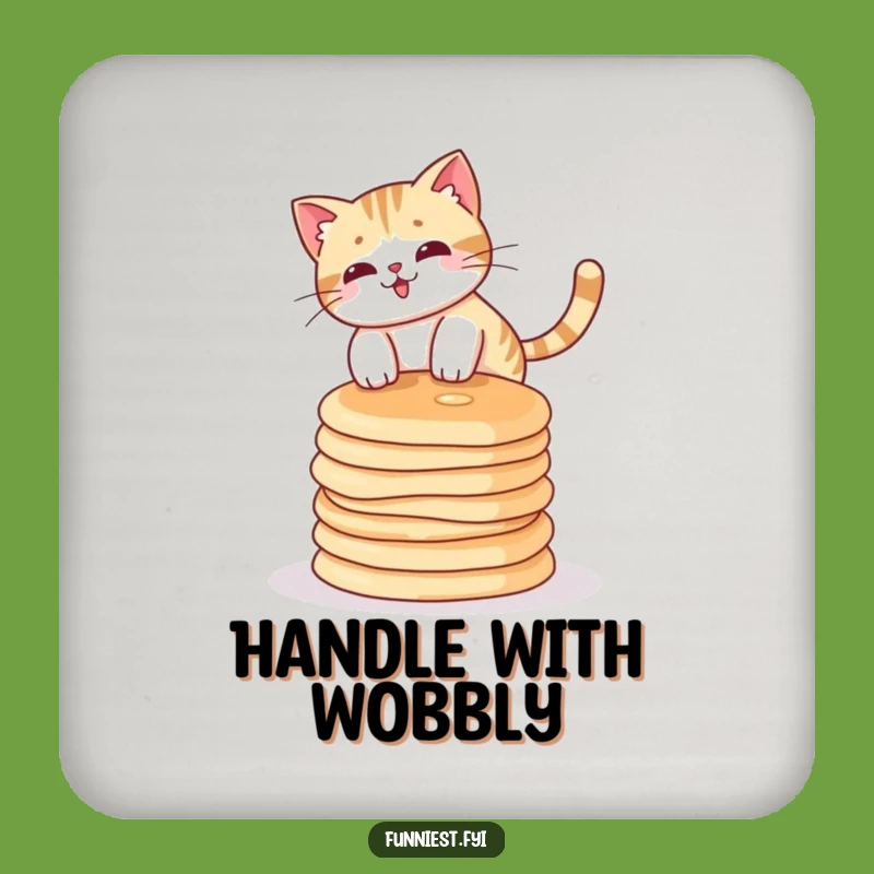 Funny Cat Pancake Coaster: Hilarious Drink Protection for Party Tables