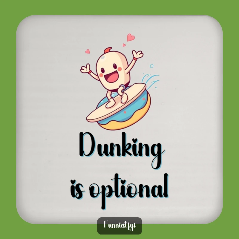 Funny Coffee Donut Surf Coaster - Protect Surfaces with Sweetness