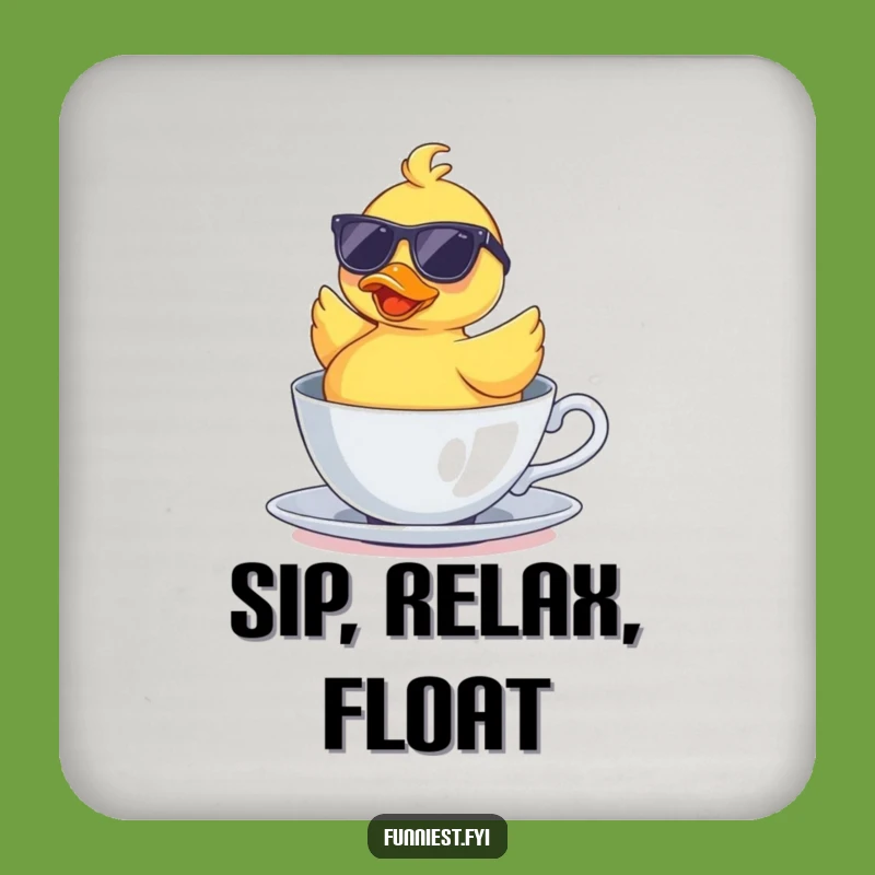 Funny Rubber Duck Upside Down Coaster - Hilarious Protection for Your Table
