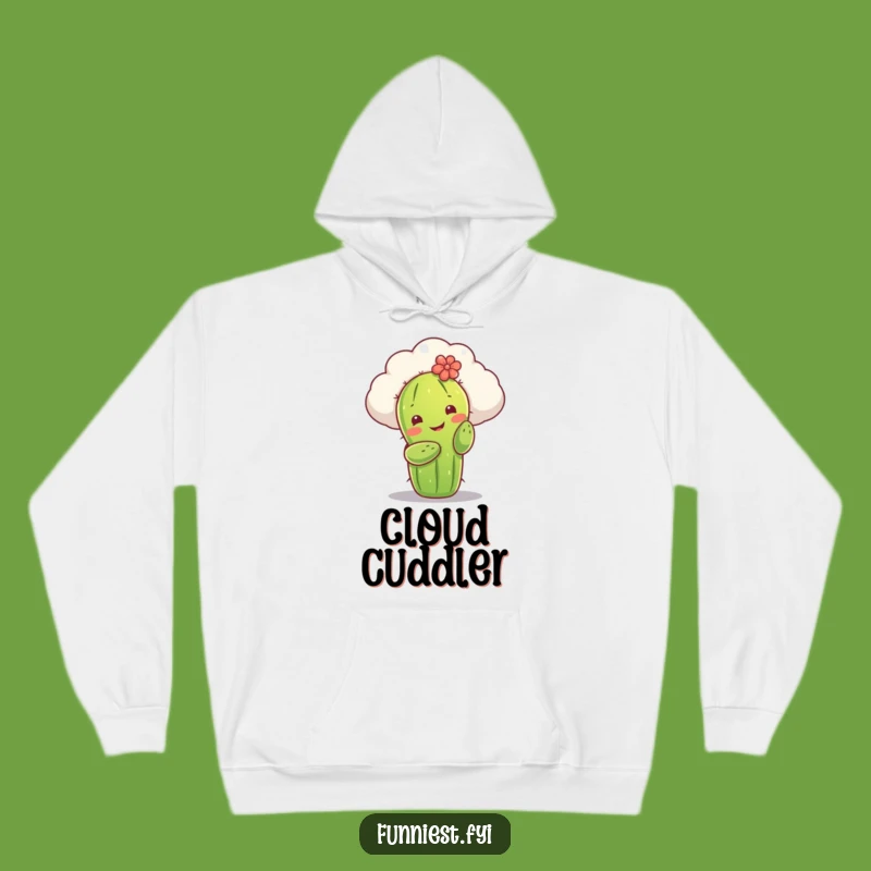 Funny Cactus Cloud Hug Hoodie: Cozy Up with Gentle Humor