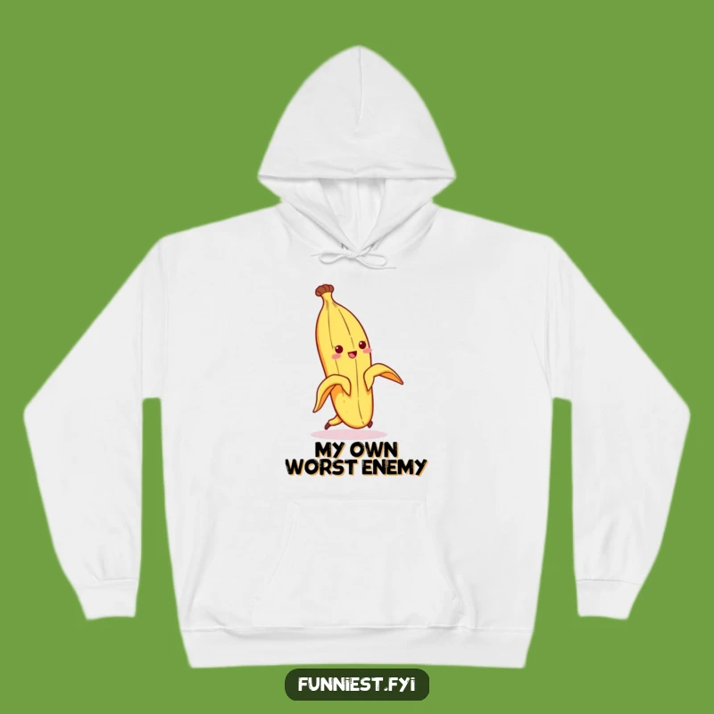 Cozy Funny Banana Peel Slip Hoodie - Warm & Witty Gift