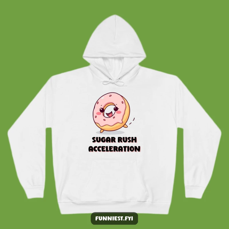Cozy Funny Donut Rolling Hoodie - Warm & Playful Sweet Snack Wear