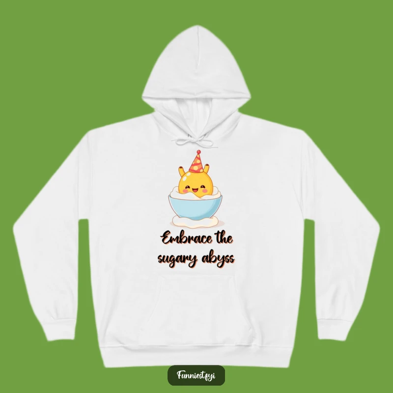Cozy Funny Fruit Hoodie: Whipped Cream Party Plunge - Warm and Hilarious Gift!