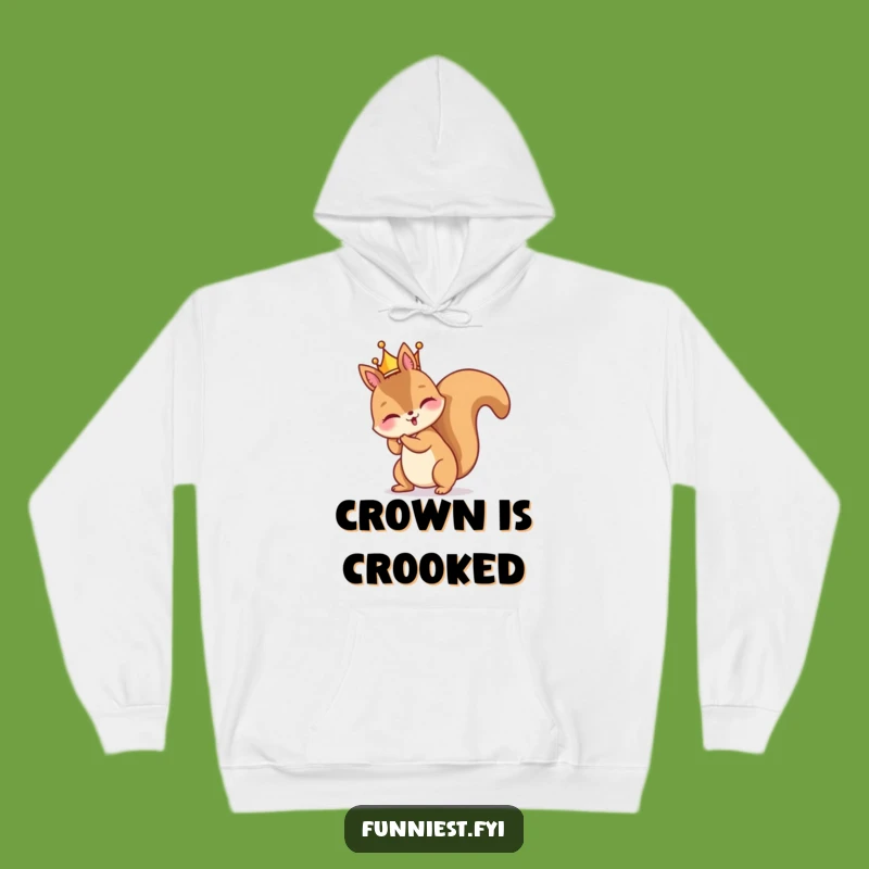 Cozy Funny Squirrel Crown Hoodie - Warm & Whimsical Gift