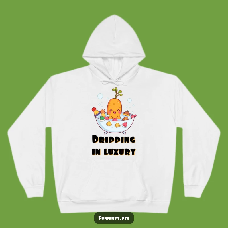 Funny Carrot Bubble Bath Hoodie: Cozy Veggie in Hats, Ultimate Funny Gift