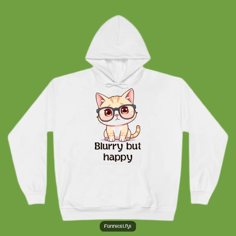 Funny Cat Glasses Hoodie: Cozy Confusion, Ultimate Funny Gift