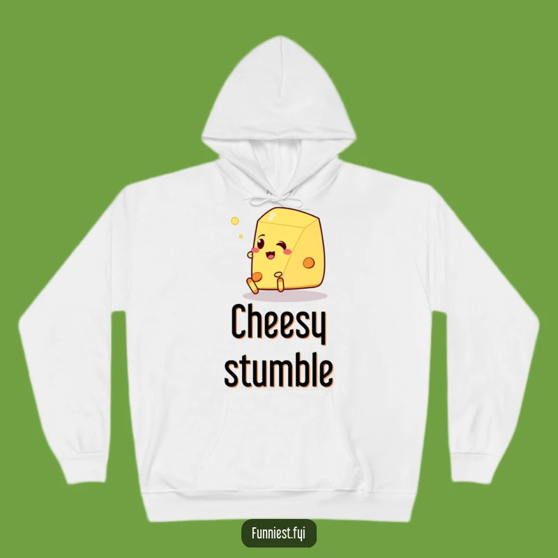 Funny Talking Cheese Hoodie: Cozy Clumsy Wedge for Humorous Comfort