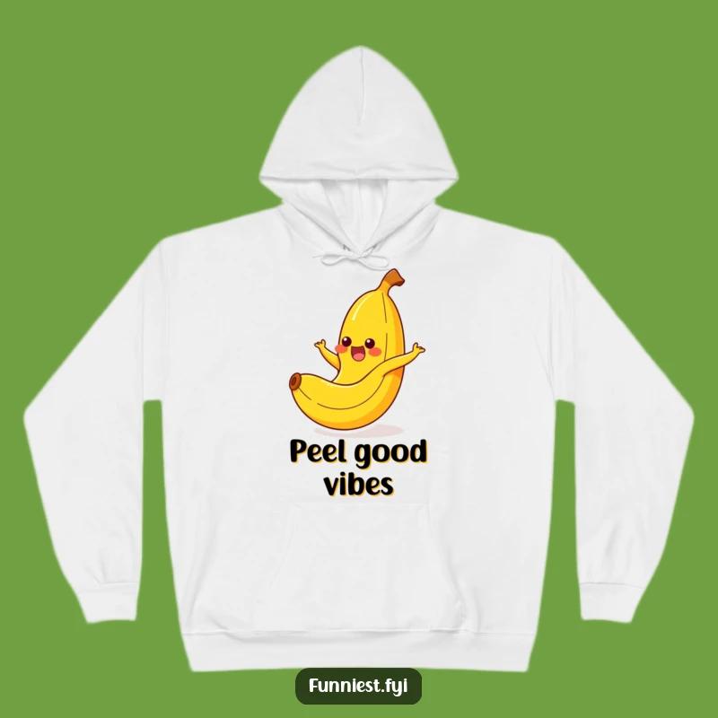 Funny Banana Slip Hoodie: Cozy Yelping Fruit Character, Perfect Humorous Gift!