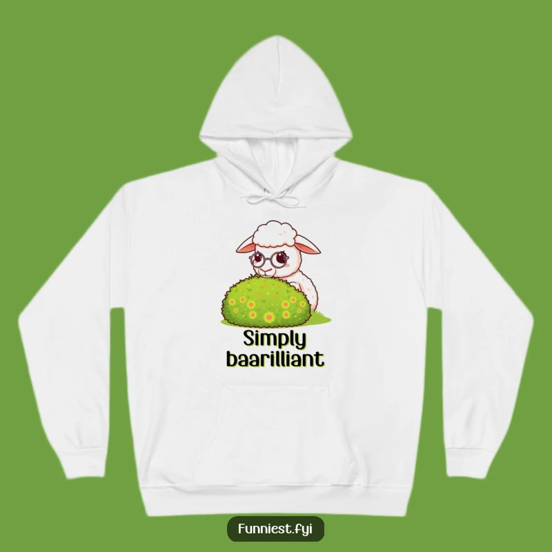 Funny Smug Sheep Monocle Hoodie - Cozy Posh Comfort