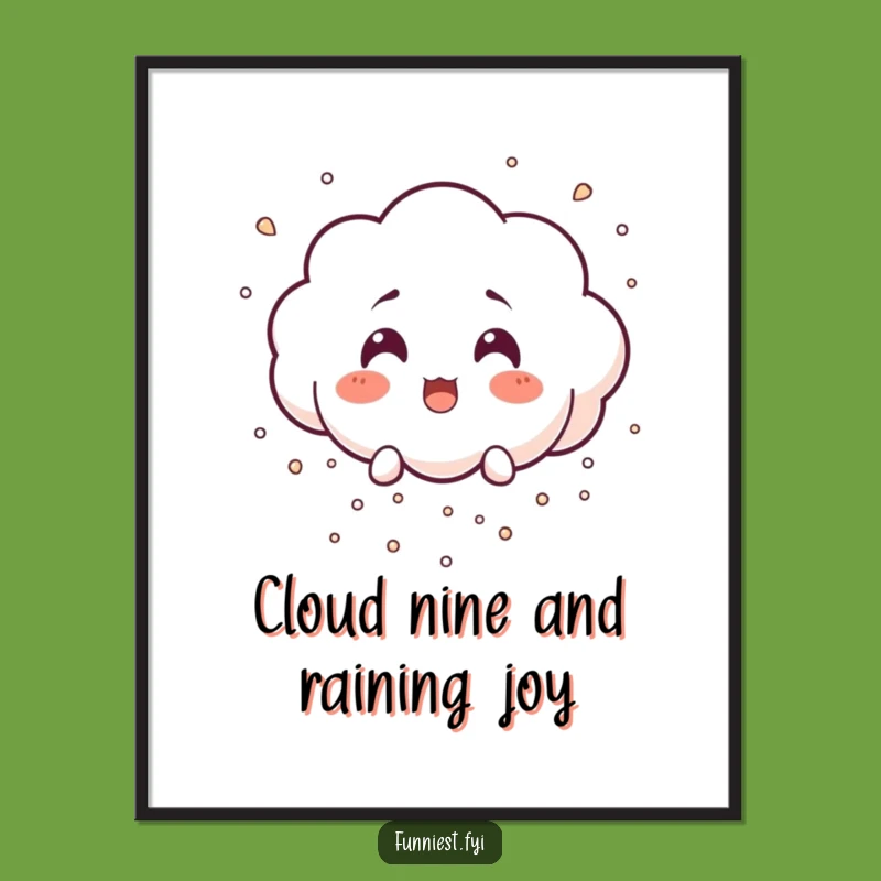 Free Printable Cloud Wall Art: Raining Laughter Downloadable Decor