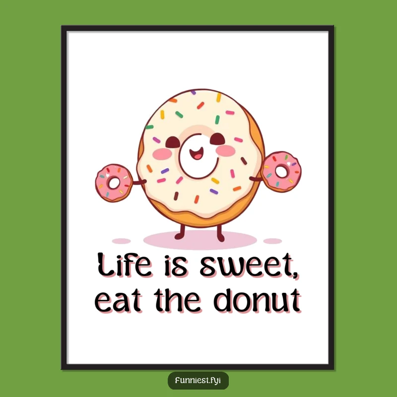 Free Printable Wall Art: Juggling Donut Fun - Funny Downloadable Art!