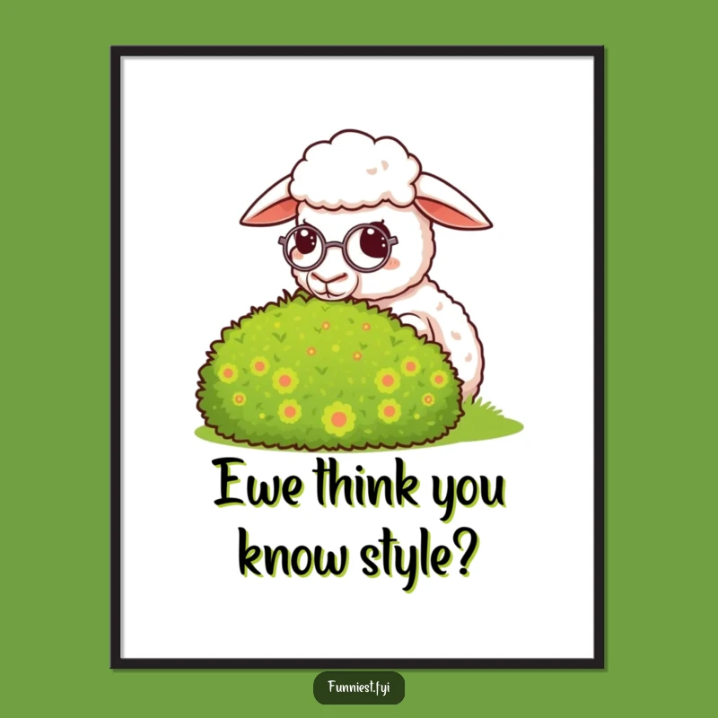 Free Printable Wall Art: Smug Sheep Monocle - Funny Downloadable Sophisticated Decor