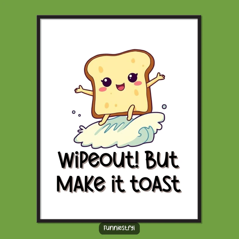 Surfing Toast Wall Art: Free Printable & Whimsical Downloadable Decor