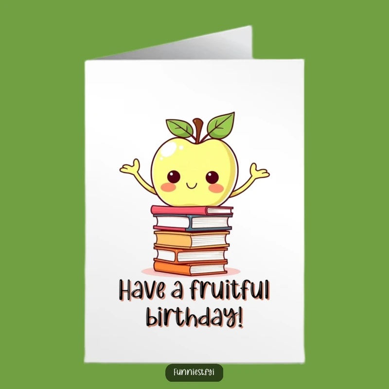 Funny Free Printable Birthday Card: Smart Apple! Downloadable Gift of Wisdom