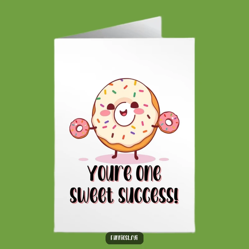 Free Printable Congrats Card: Juggling Donut Success - Funny Downloadable Celebration!