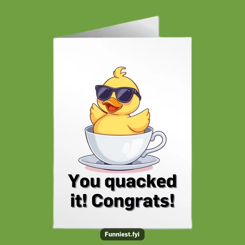 Congrats Rubber Duck Card: Free Printable & Funny Downloadable Greeting