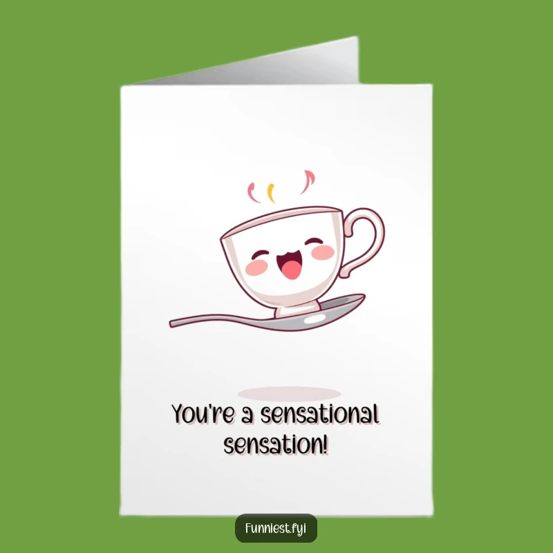 Free Printable Singing Teacup Congrats Card - Funny DIY Downloadable Gift