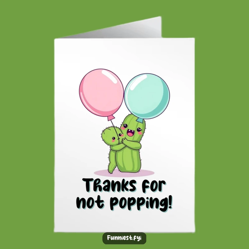 Free Printable Cactus Thank You Card - Funny DIY Downloadable Gift
